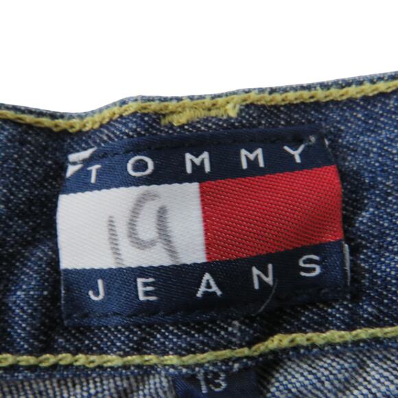 1990s Vintage Tommy Hilfiger High Rise Mom Jeans with Leopard Fur Cuffs 32" - Picture 4 of 8